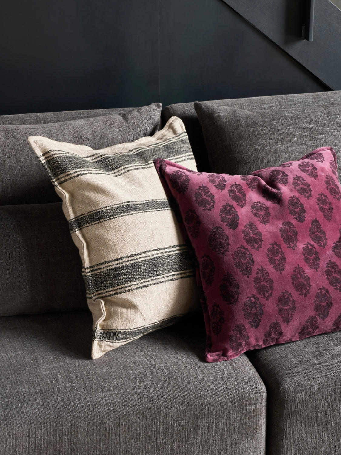 Dekokissen HDSuto grau/wollweiß, in 2 Größen