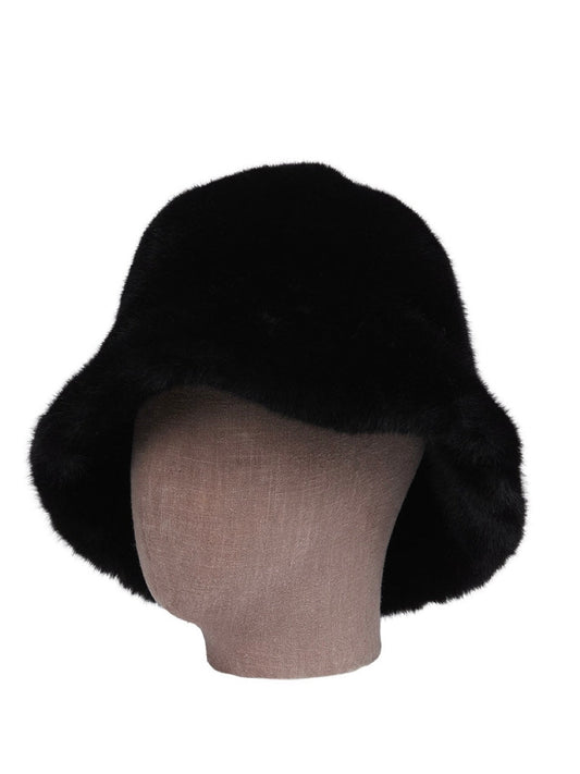 Zoe black fur hat