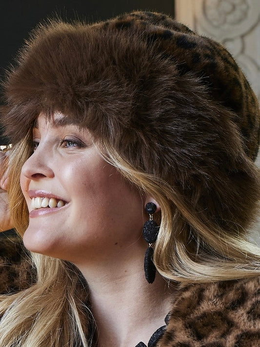 Leo dark brown fur hat