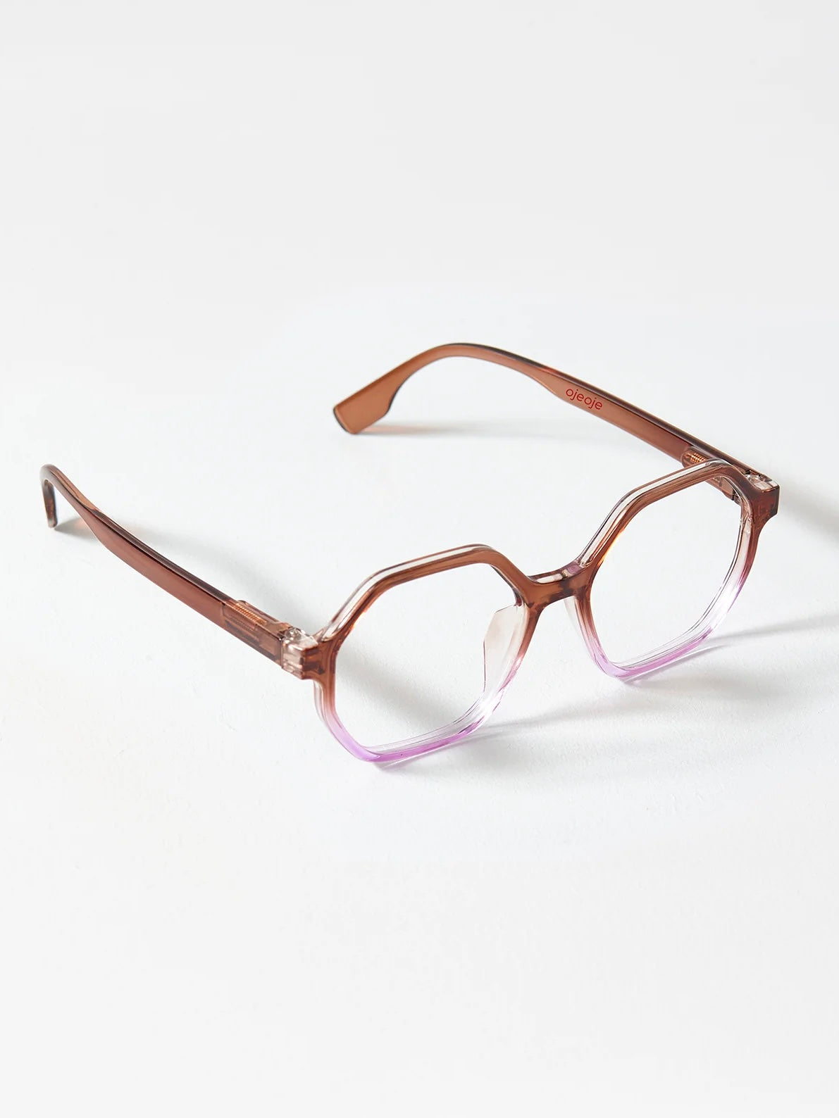 OjeOje C reading glasses, brown/purple, in 4 strengths