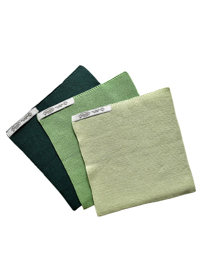 Wischtücher 3er Set staubiges dunkelgrün