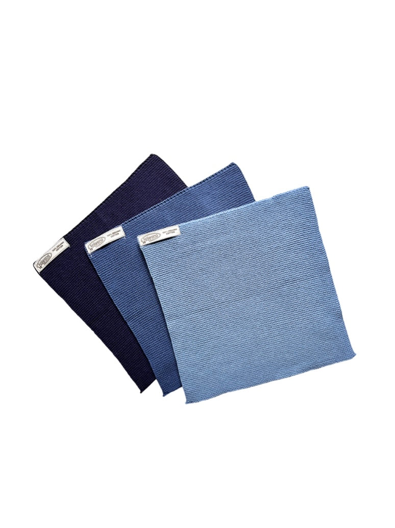 Wischtücher 3er Set staubiges blau Kombi