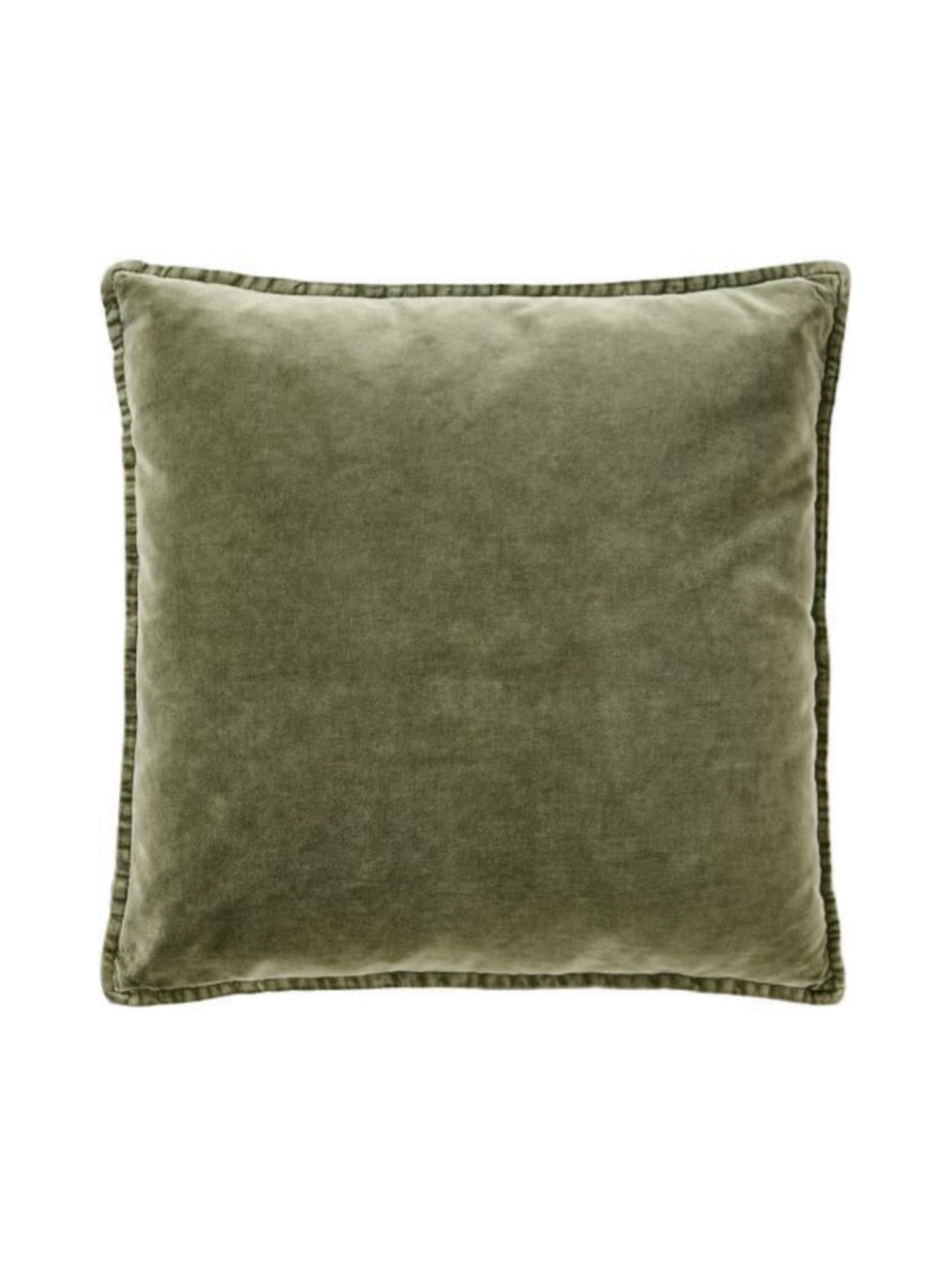 Dekokissen Velours olive  52x52cm