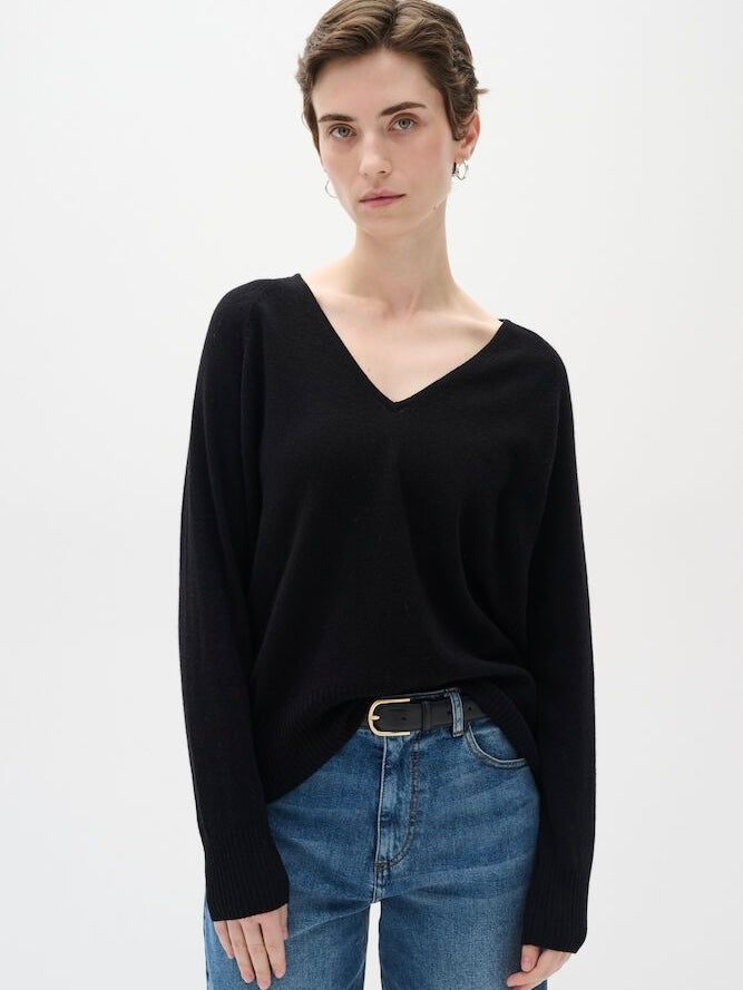 Cashmere Pullover Lukka V-Neck black