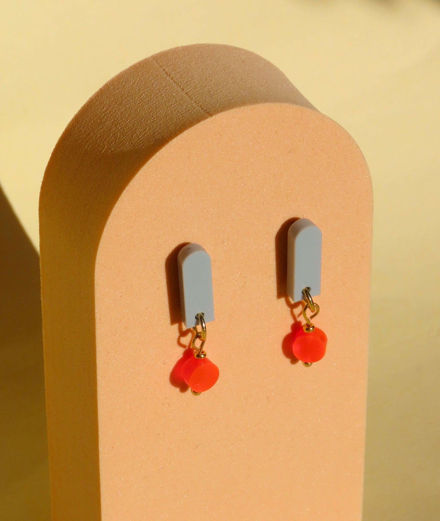Salbei Neon Orange Paula Ohrringe