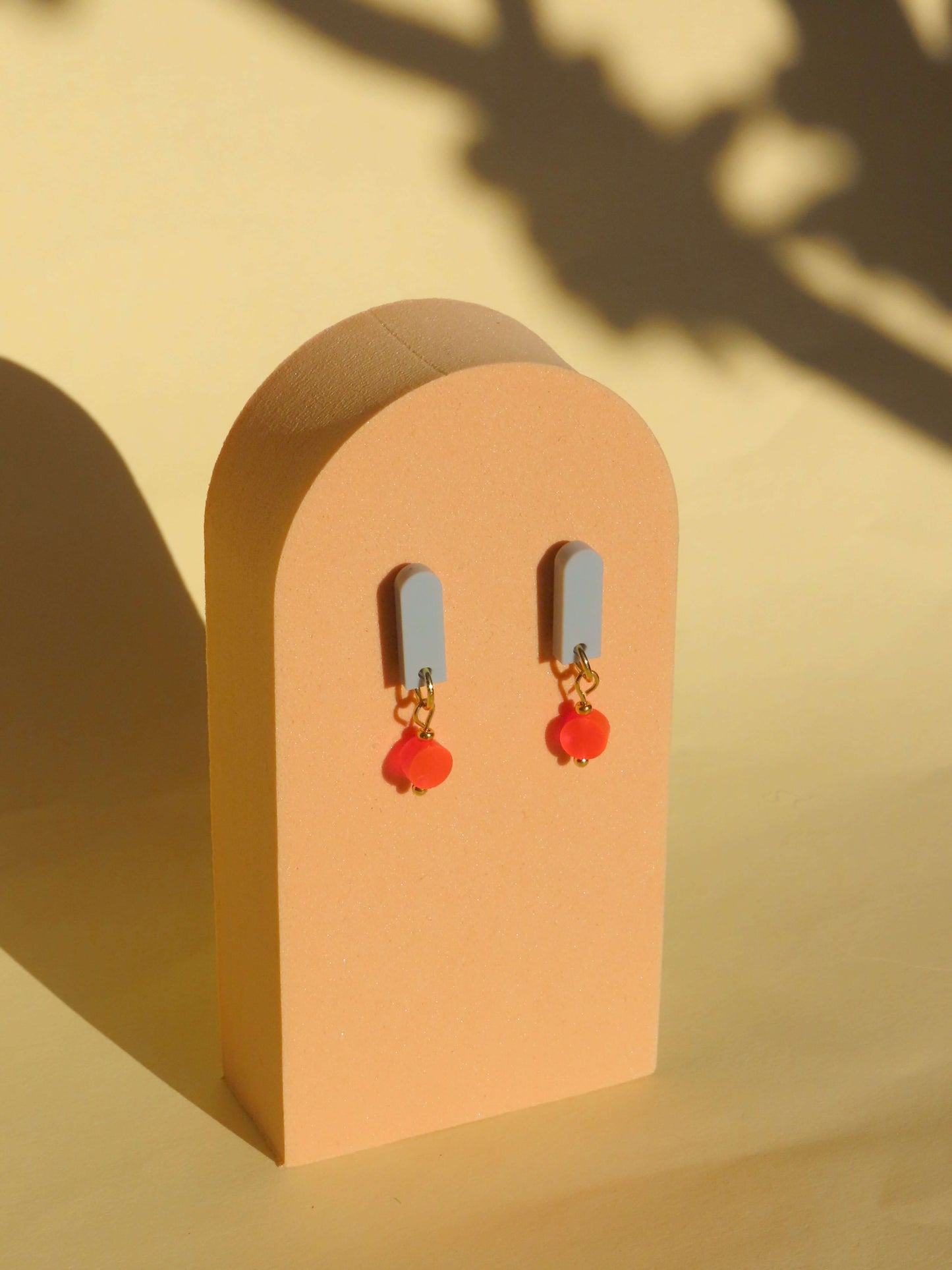 Salbei Neon Orange Paula Ohrringe