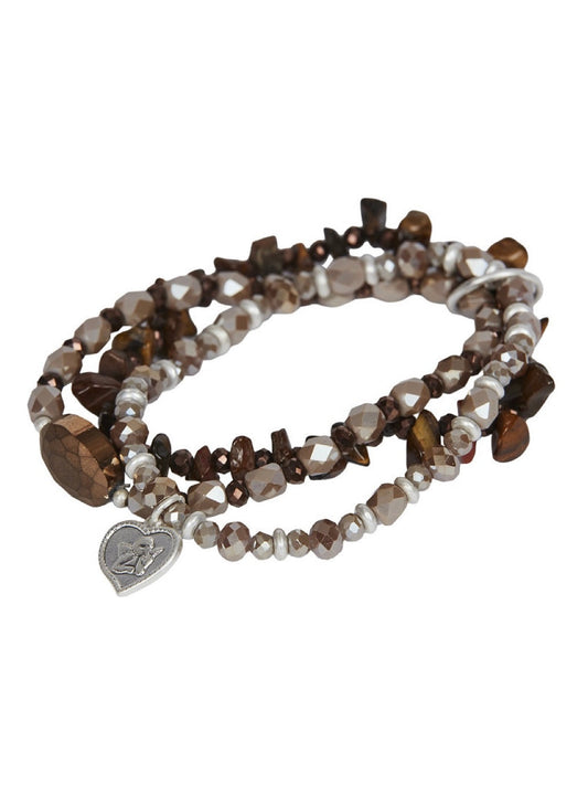 Armband Penelope braun/silber