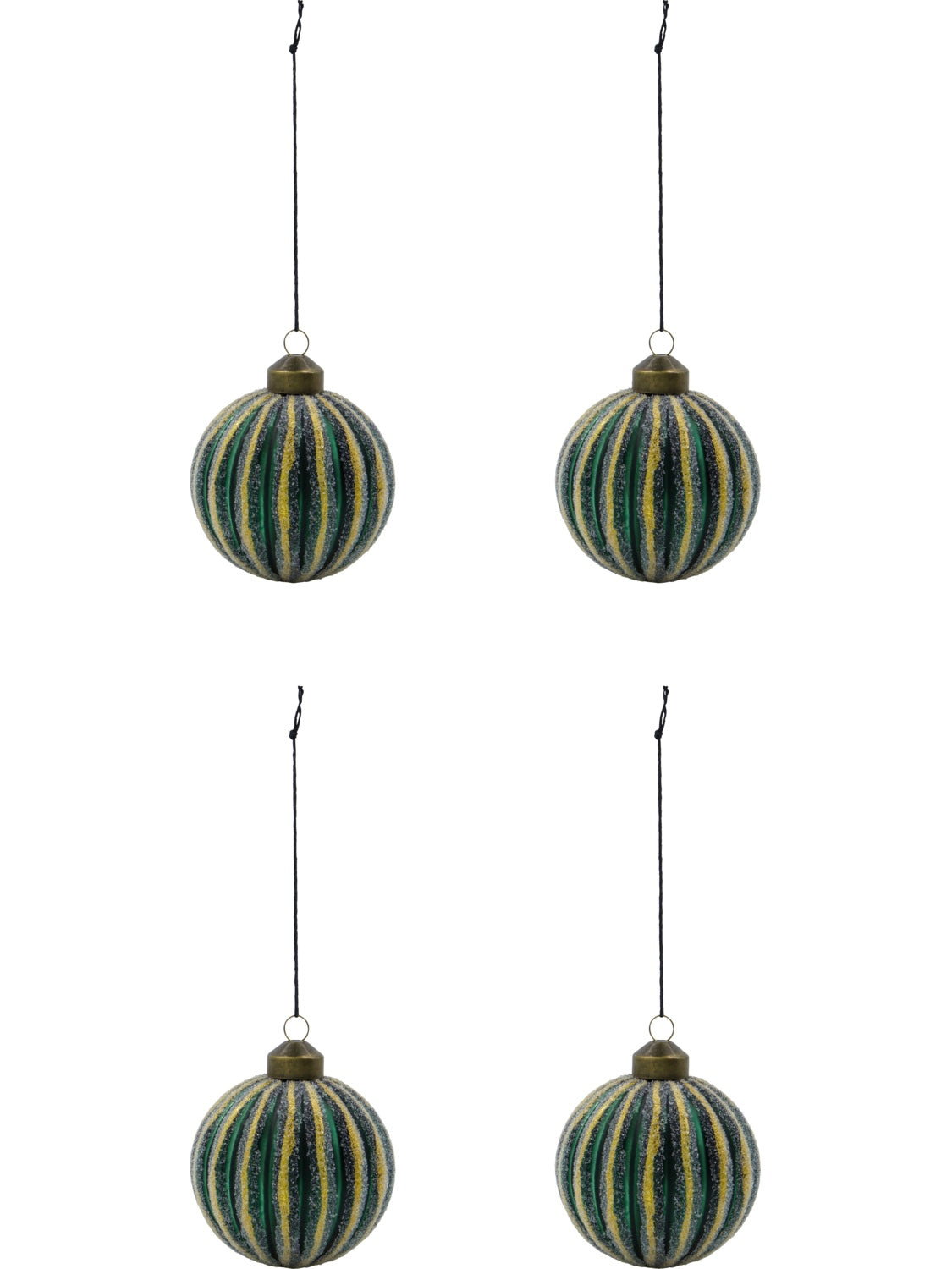 Christmas bauble HDFrost green 8cm