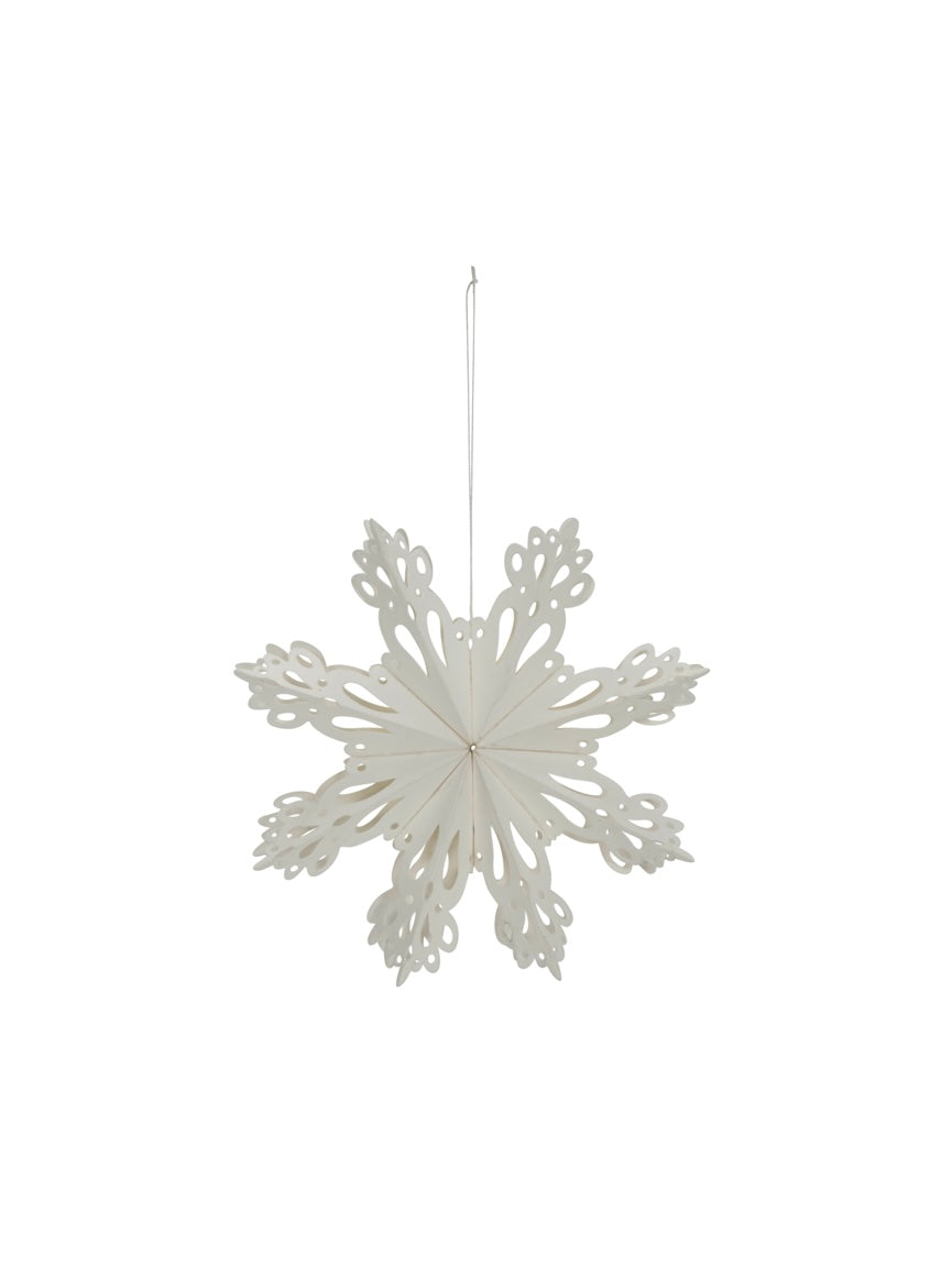 Christmas ornament HDSnowflake white 15cm