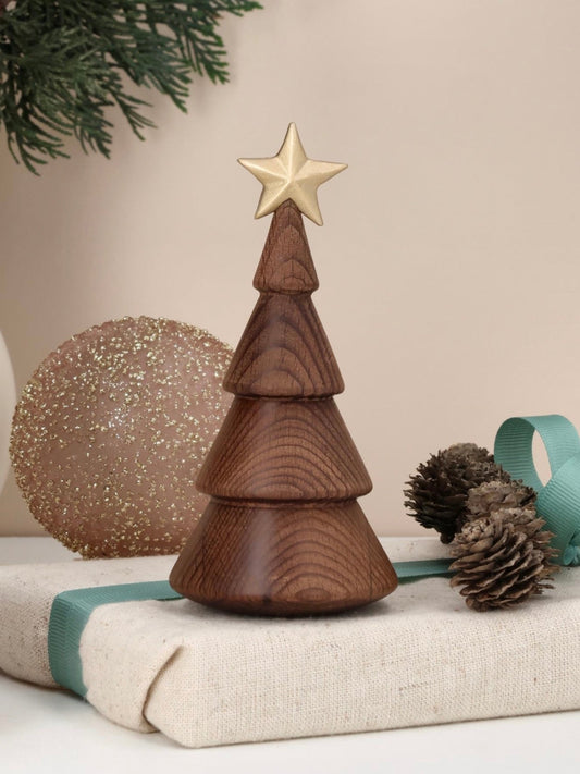 Wooden Christmas Tree Figure