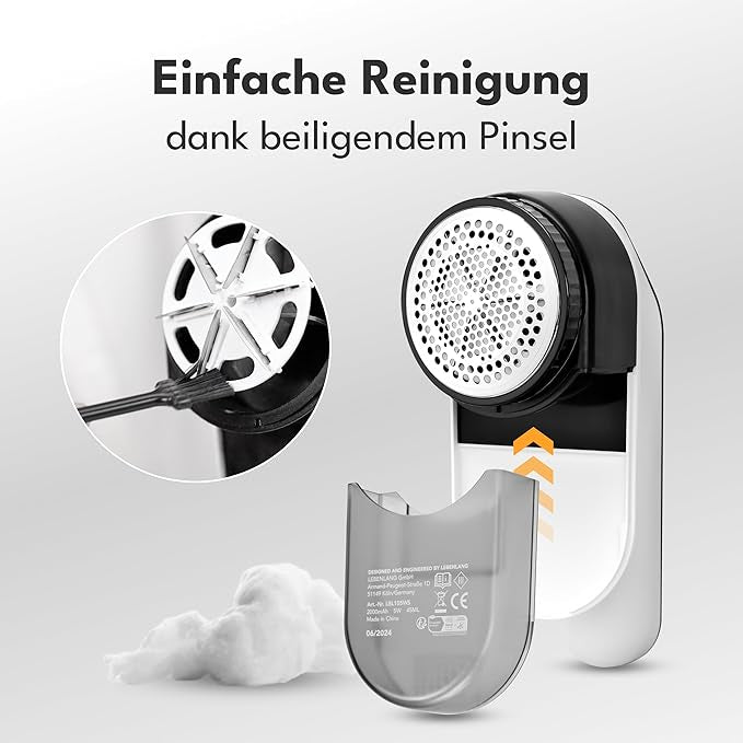 Electric lint shaver including LED display