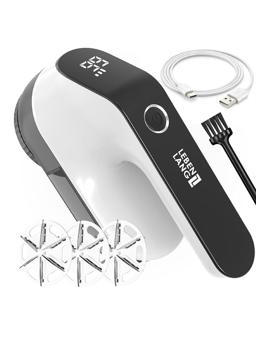 Electric lint shaver including LED display