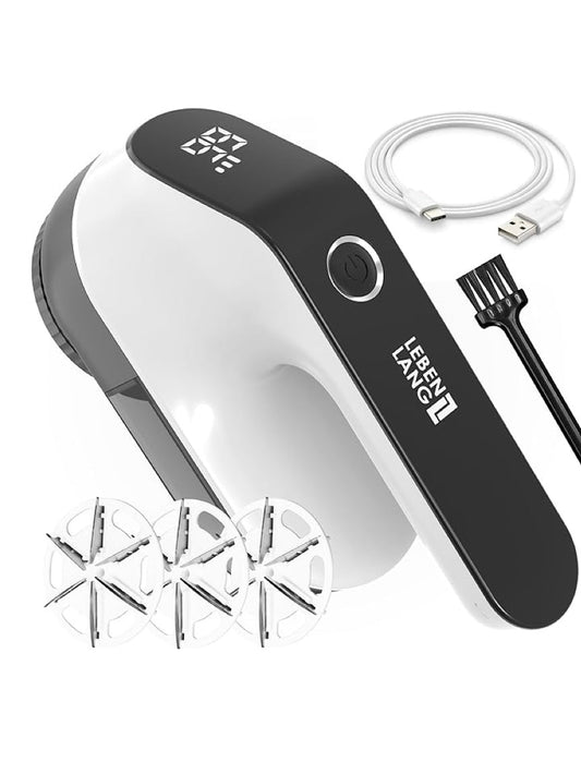 Electric lint shaver including LED display