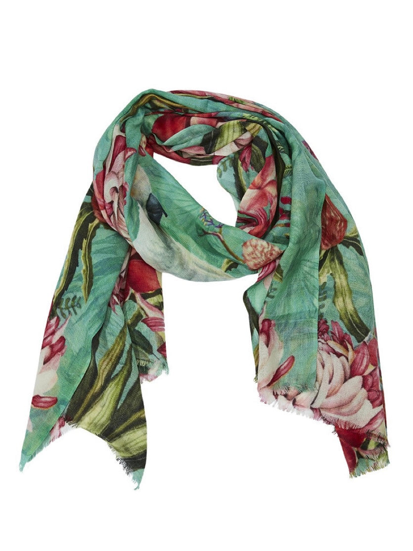 Wollschal Ammie green/turquoise