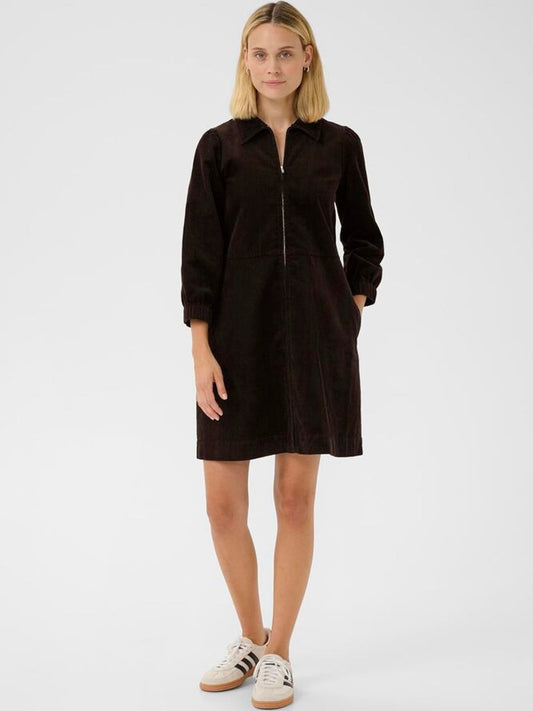 Flísblá kjóll Eyvor PW ganache brúnn