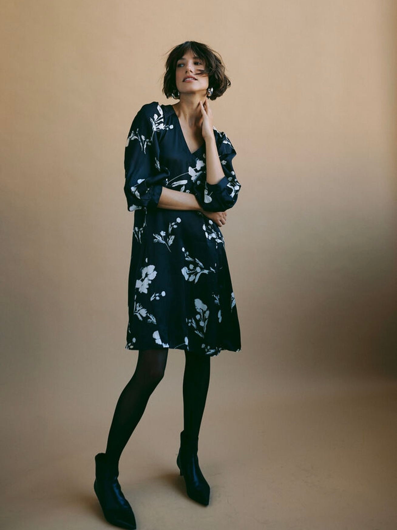 Kleid Venezia PW black shadow branch