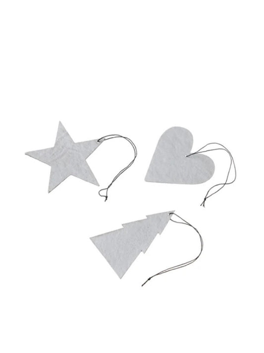 Christmas ornament Pulp white