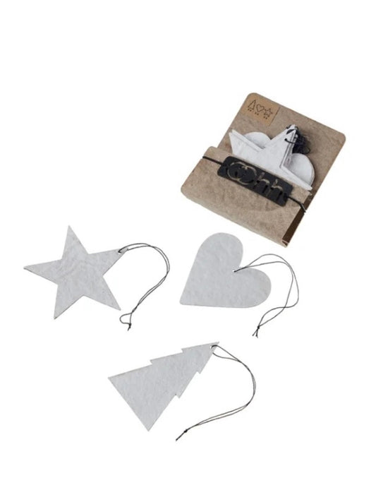 Christmas ornament Pulp white