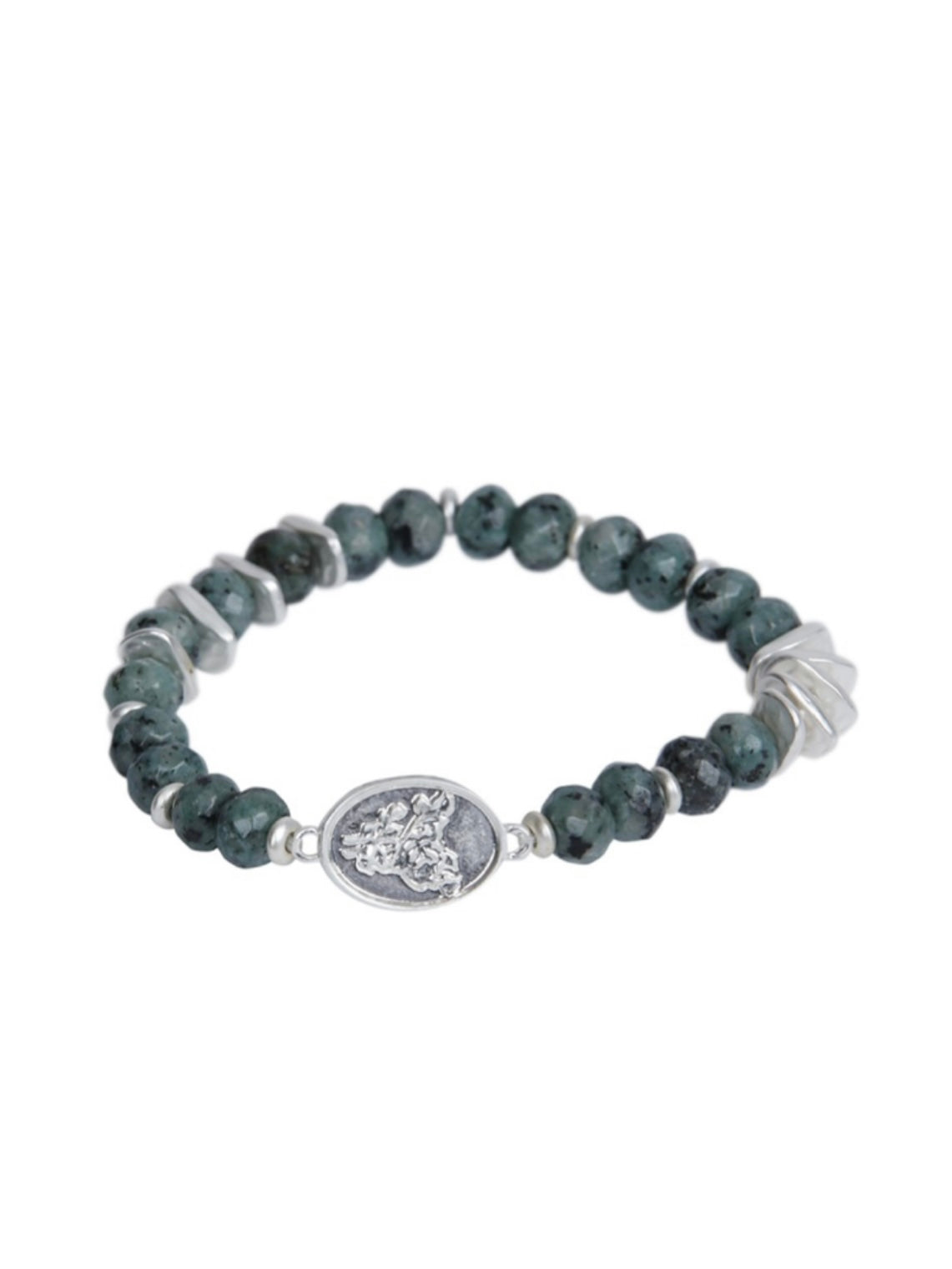 Sofia bracelet, green/silver