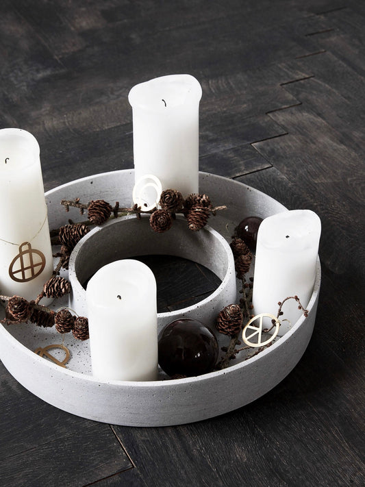 Kerzenhalter HDThe Ring grau 35cm