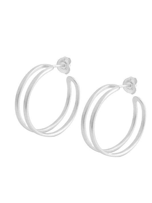 Ohrstecker Rock & Soul Hoop L, in silber und gold