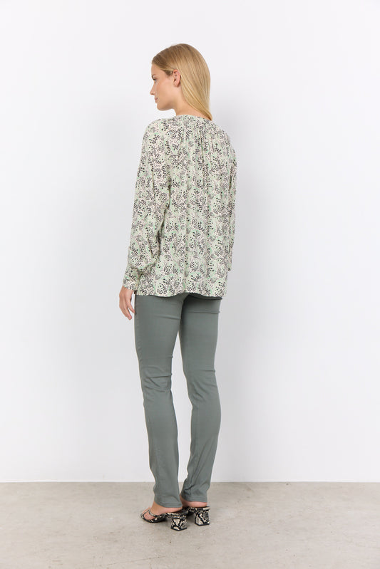 Blusenshirt SC-Agnes 2 hellgrün gemustert