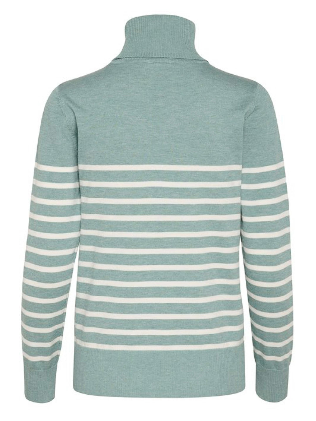 Pullover Mila SZ Rollkragen mit Streifen blue surf melange