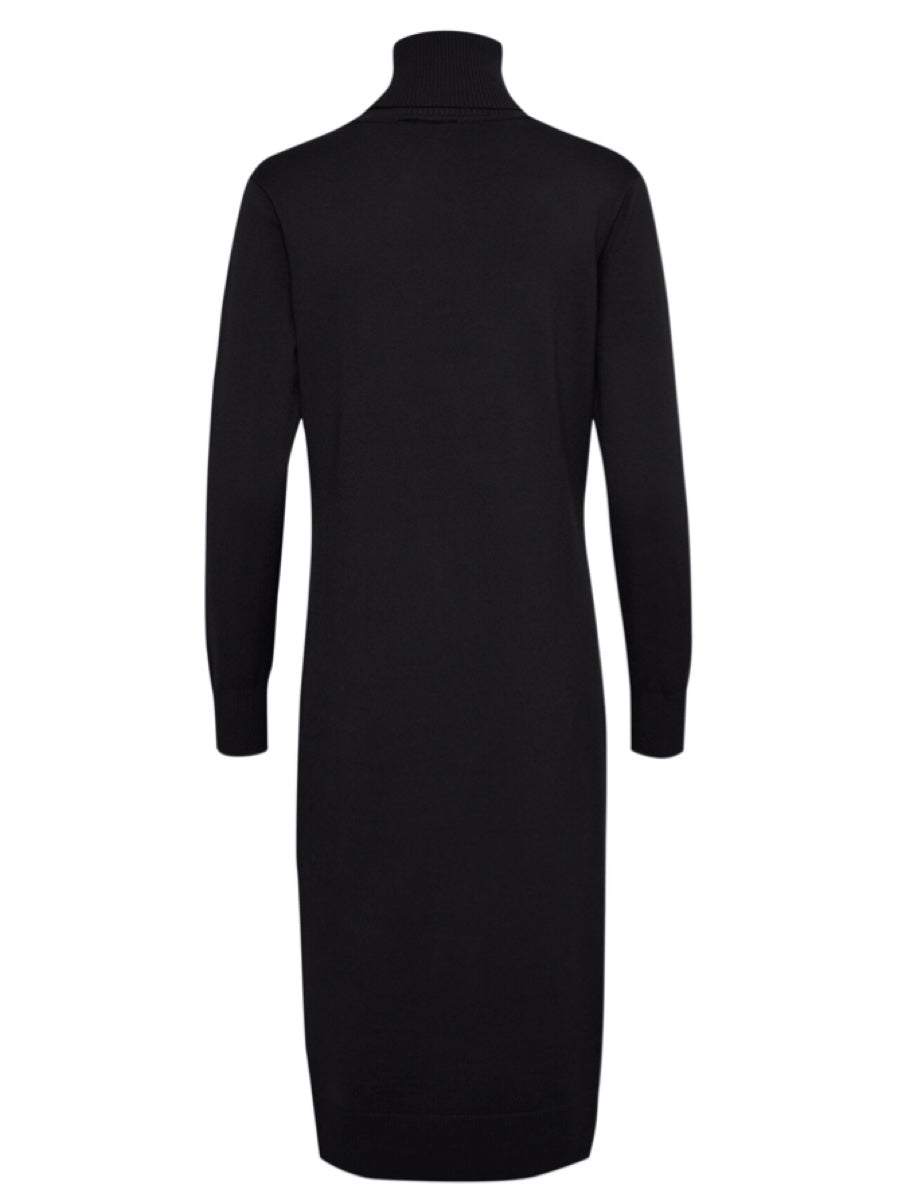 Strickkleid Mila SZ lang mit Rollkragen schwarz