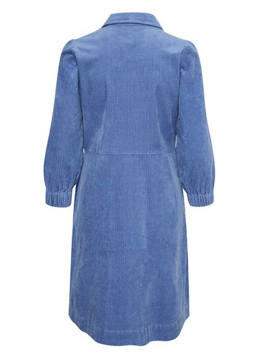 Flísblá kjóll Eyvor PW blá húfa