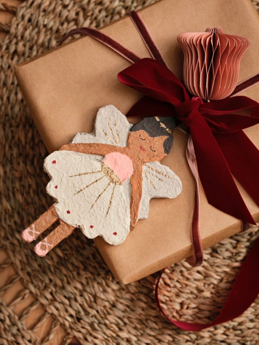 Decorative paper chime bell pendants, set of 6, in 5 colors