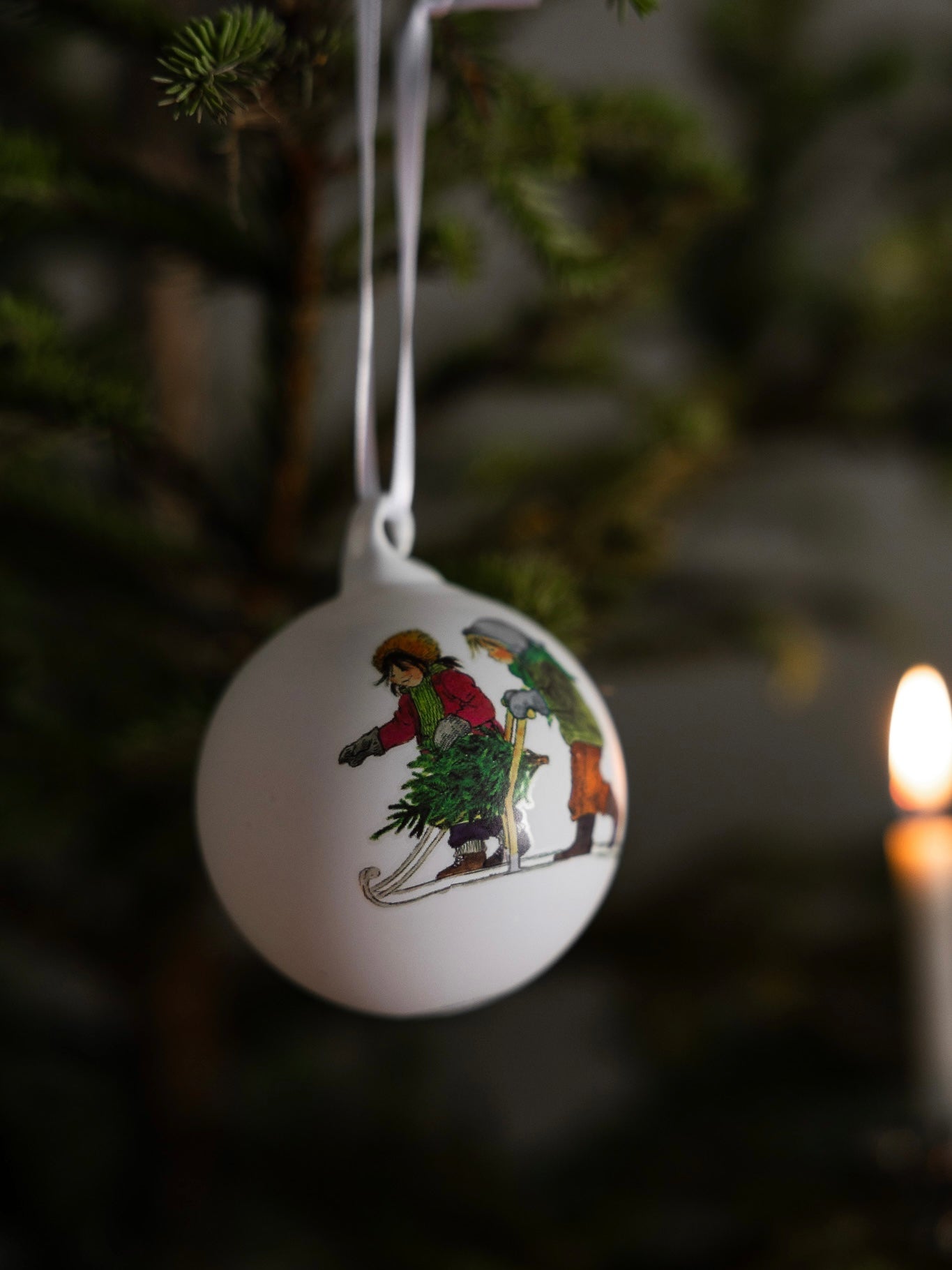 Christmas baubles, set of 3, Barnen i Bullerbyn, in 2 designs