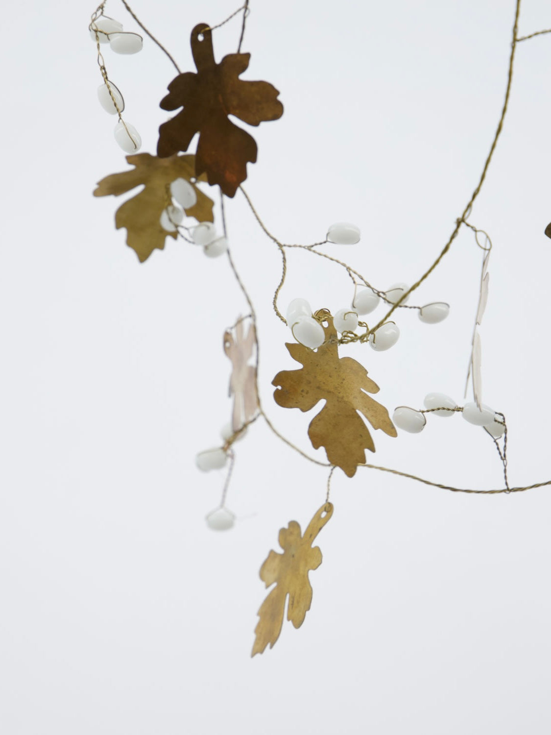 HDMaple garland, white/brass