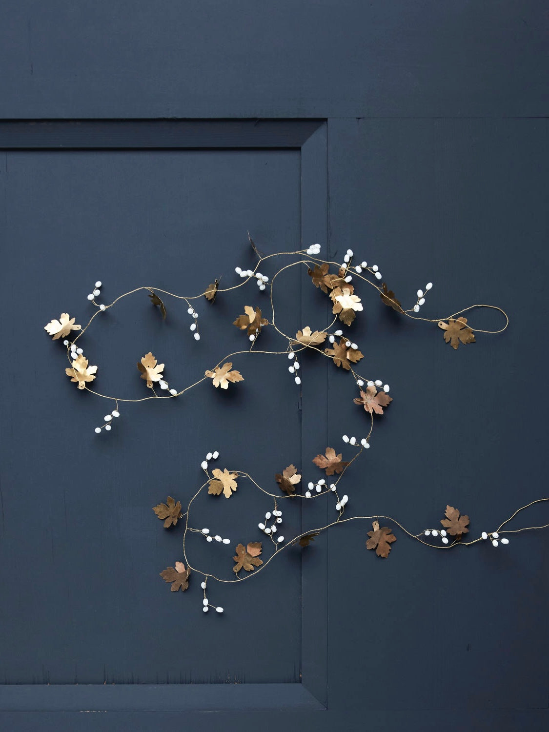 HDMaple garland, white/brass