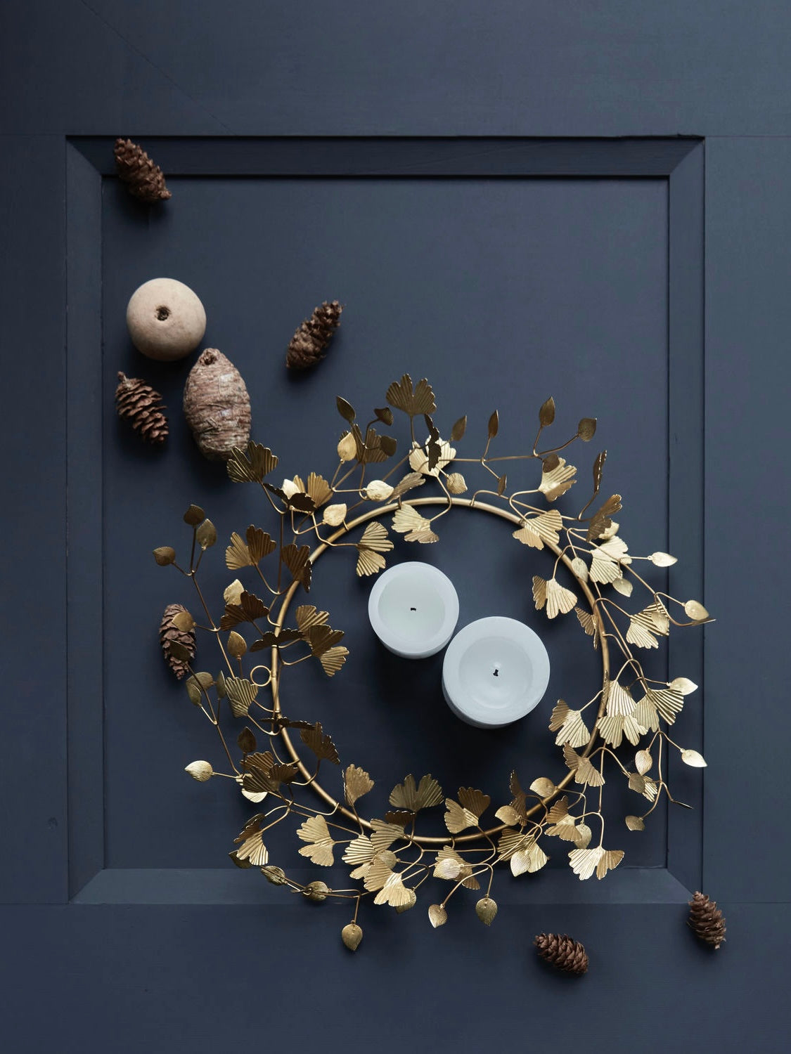 wreath HDTwigs brass