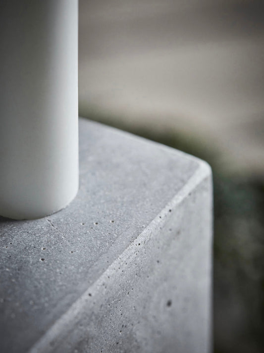 HDMarb grey square candle holder 20x20cm