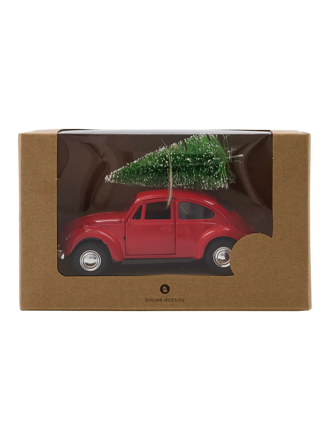 Decorative car Xmas car red 12.5cm