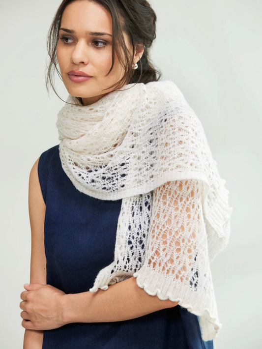 Modeschal Kabaja TT wollweiß