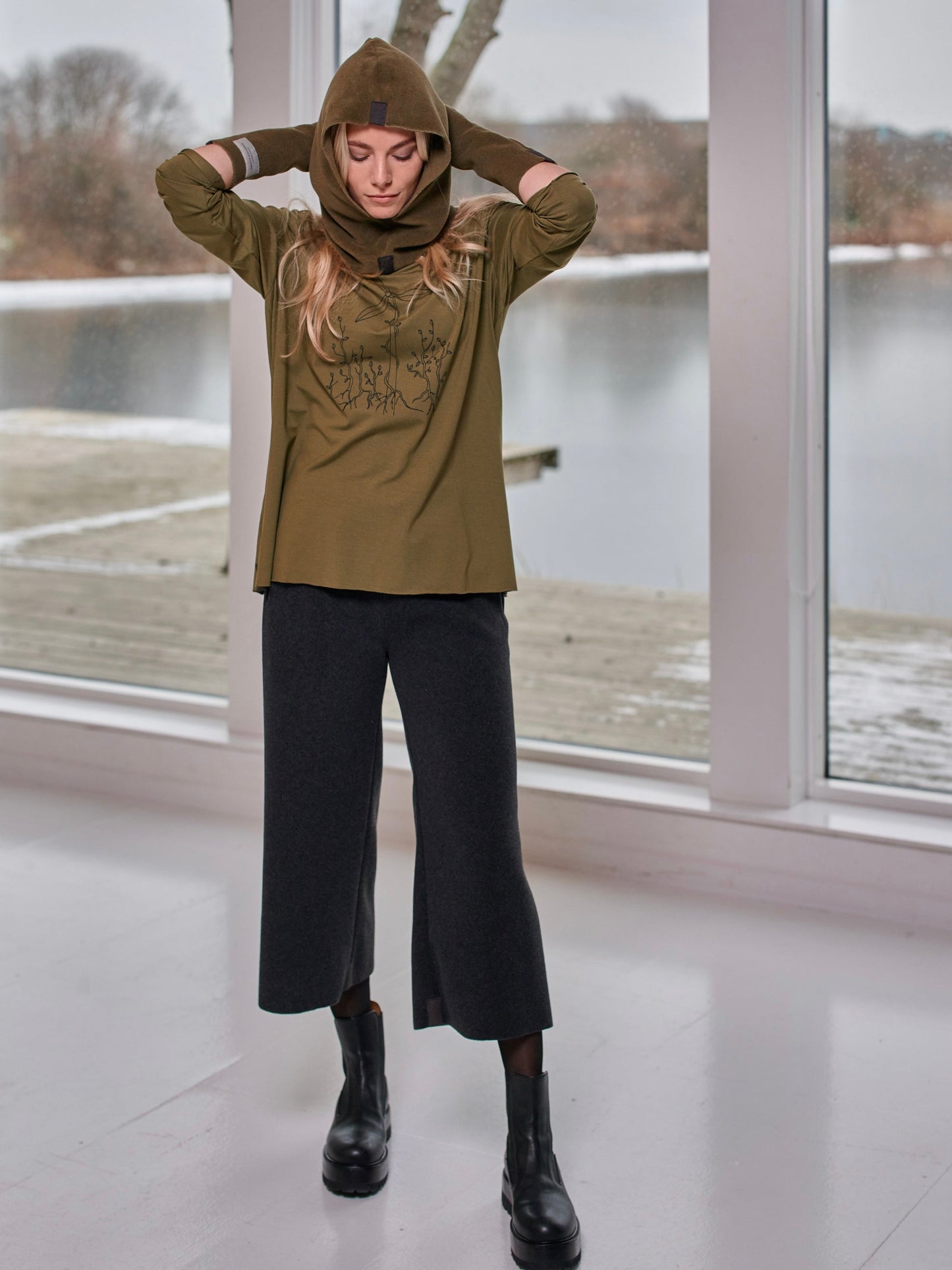 Fleece Hose weit 2115, in mehreren Farben