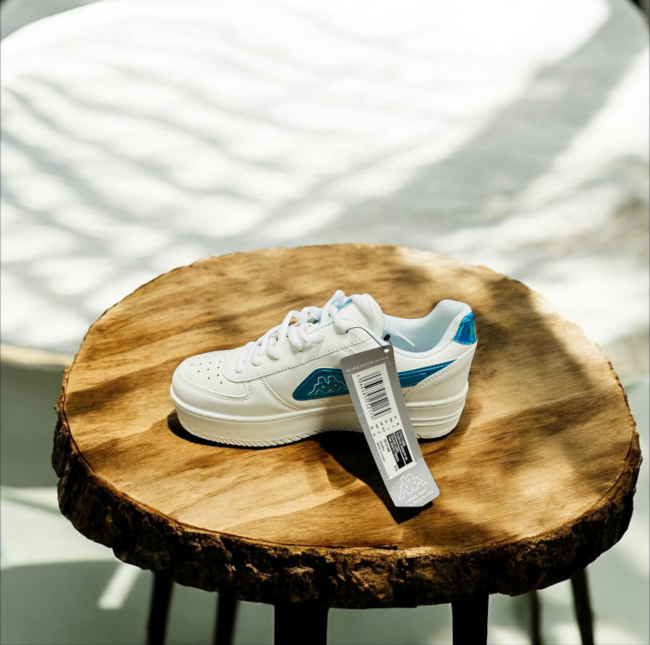 Kappa Plateau Sn Damen Sneaker in Weiß/Blau Herstellernummer: 90 9276 38 ( Letzte Stück )