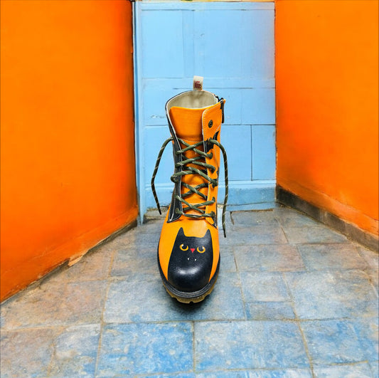Goby Damen Stiefel in Orange/Schwarz Herstellernummer: WMAT114/39 ( Letzte Stück )