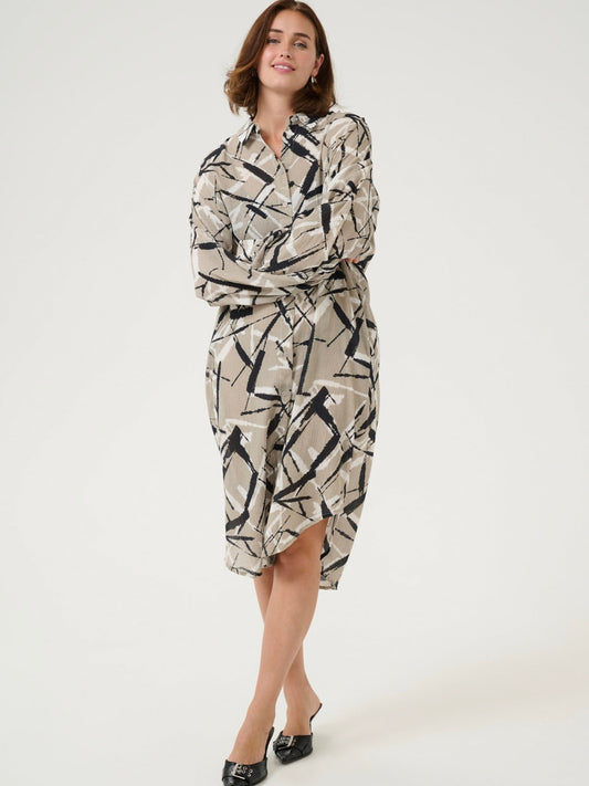 Hemdblusenkleid KAmanilla feather gray/black