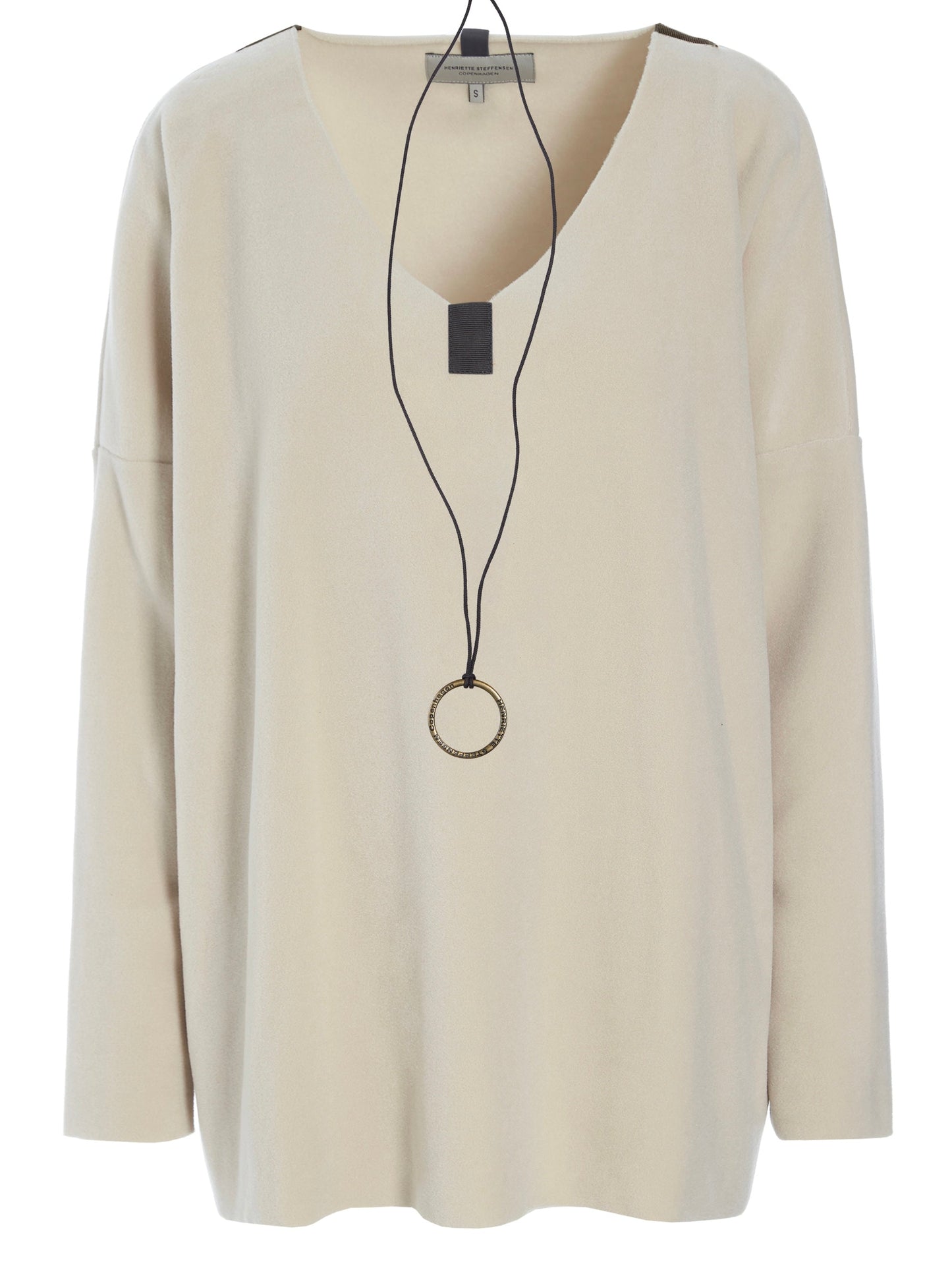 Fleece oversized V-neck Pullover 1336, in mehreren Farben
