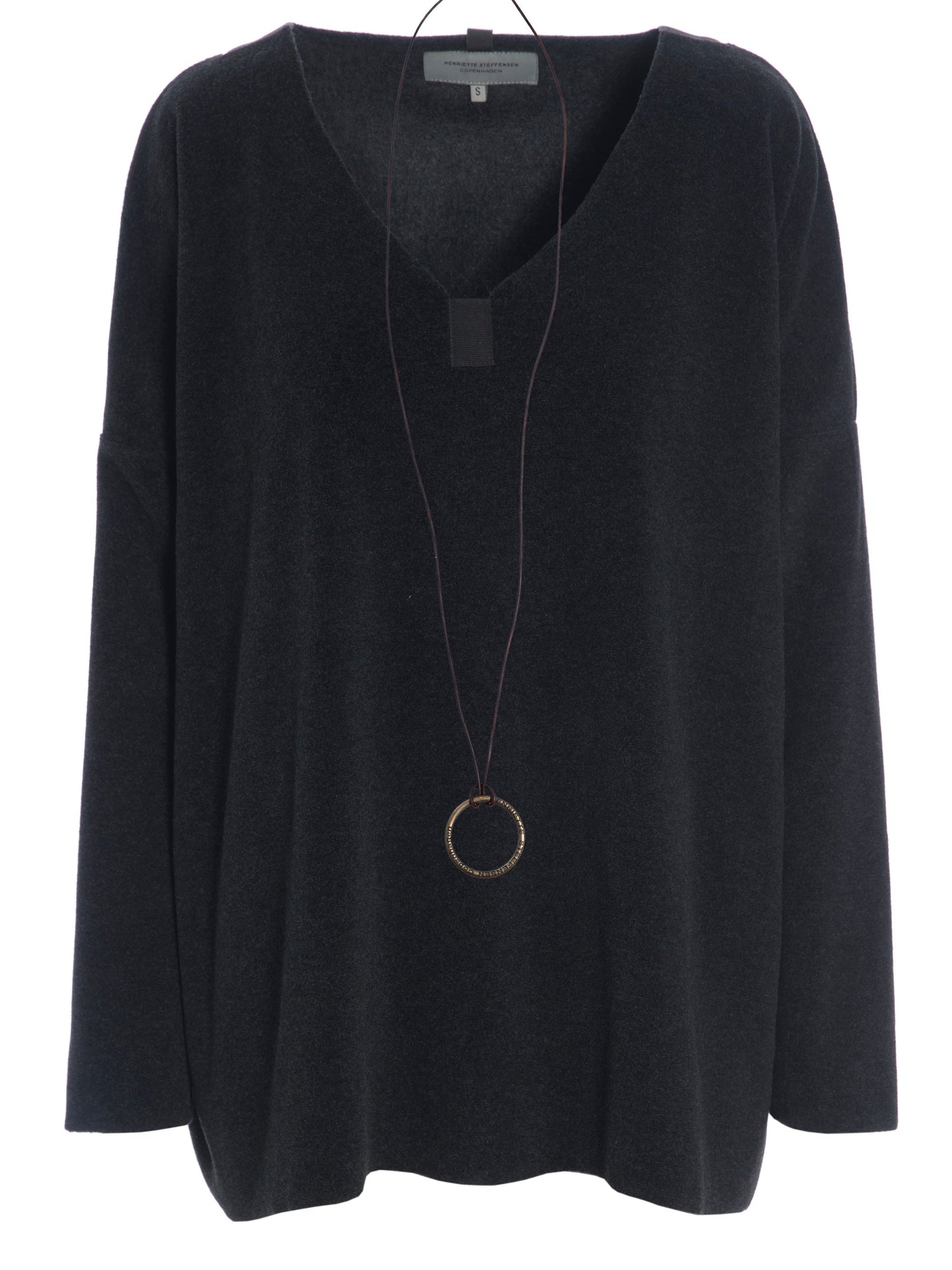 Fleece oversized V-neck Pullover 1336, in mehreren Farben