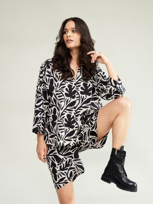 Bluse Kia TT schwarz/weiß