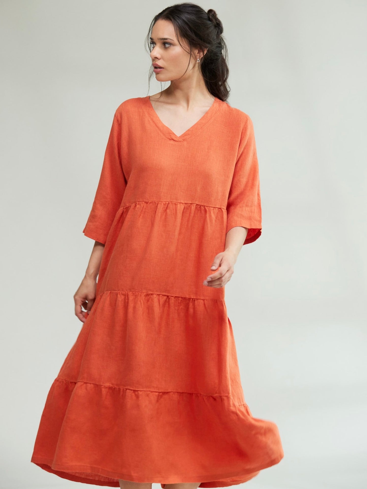 Leinenkleid Nikki TT lang, in mehreren Farben