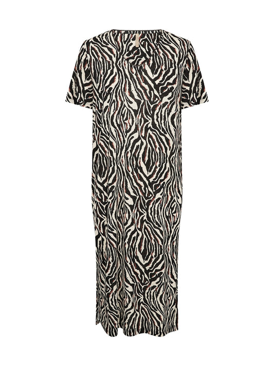 Jerseykleid SC-Lenise 6 schwarz/sand gemustert
