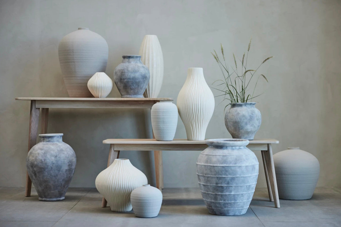 Vase Anna antik grau H40,5cm