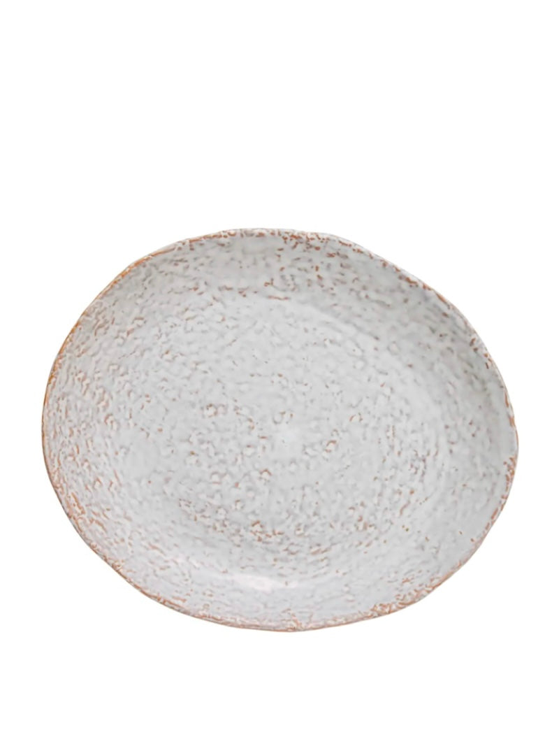 Frühstücksteller oval Milla white sand