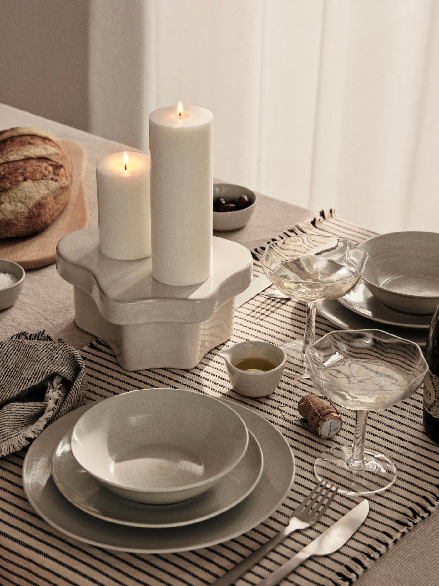 Tischläufer Elouise black/offwhite