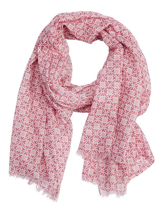 Modeschal Signe pink/weiß